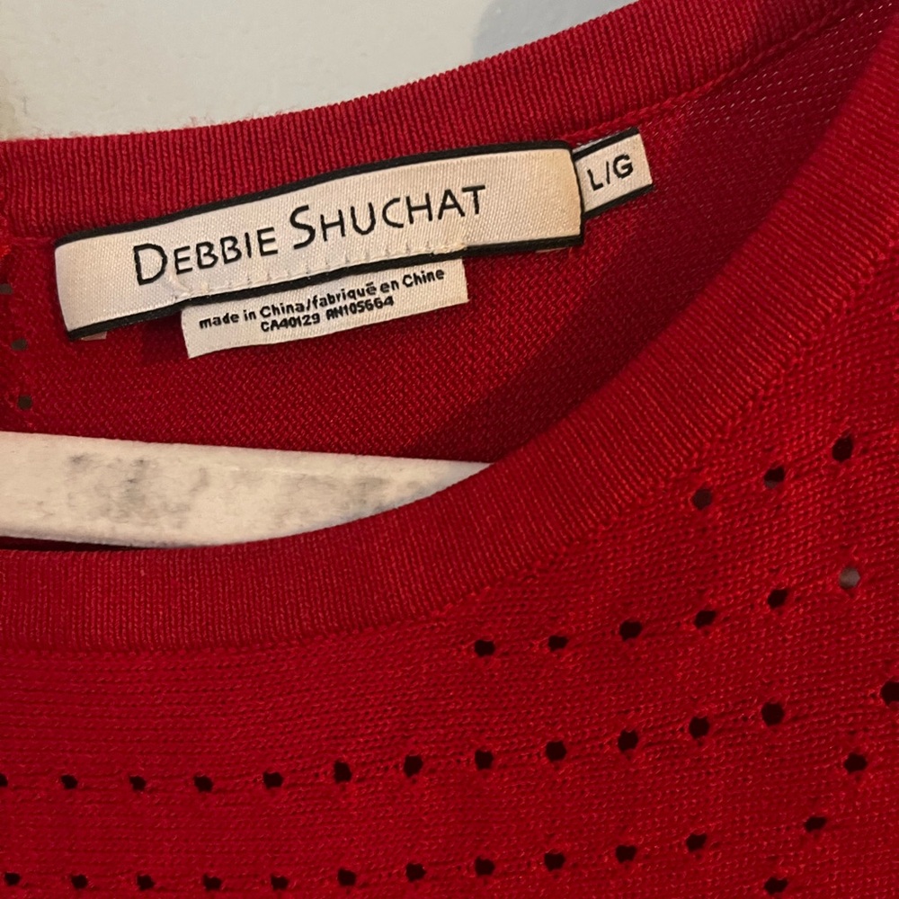 Debbie Shuchat Red Perforated Dress